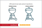 Minimal cookout icons, an Outline Icon by Picture Window (Thumbnail 3 of 5)
