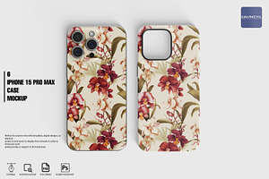 iPhone 15 Pro Max Case Mockup 6 PSD, an iPhone Mockup by GraphicVil