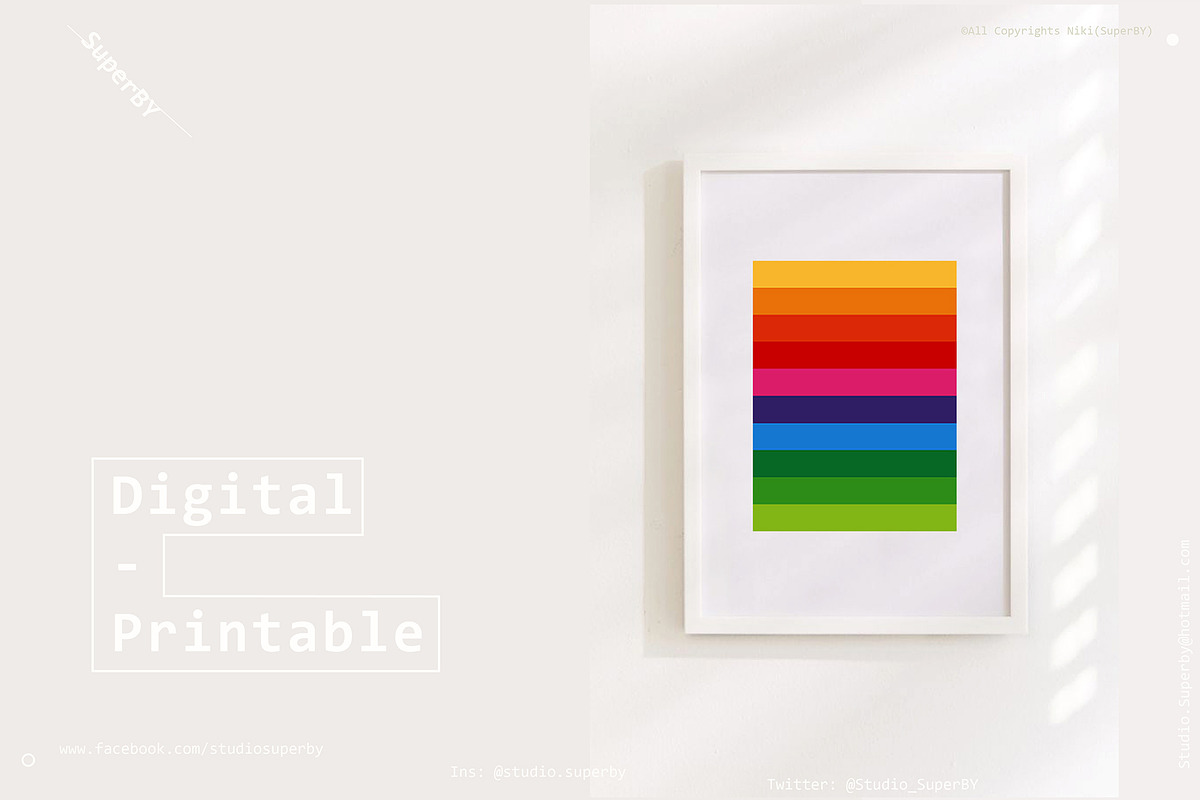 3 Printable Prints Colors Bundle !, a Decorative Illustration by SuperBY Market (Photo 1 of 10)