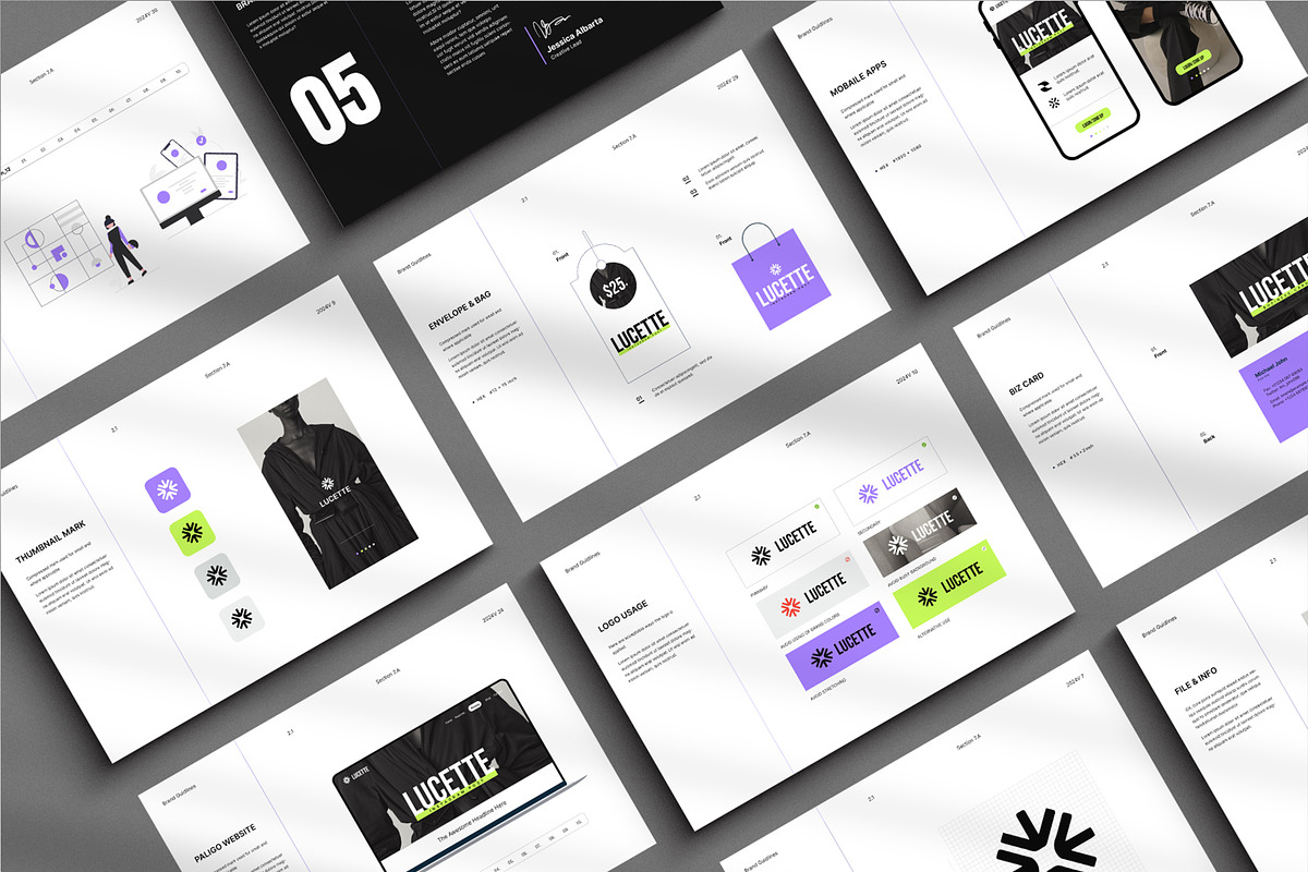 LUCETTE / Brand Guidelines, a Brochure Template by S A N D Y (Photo 3 of 12)