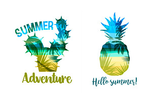 Funny Summer! 8 Vector Illustrations