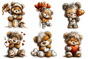 Valentine Teddy Bear Clipart, an Illustration by Daily.Designs (Thumbnail 7 of 8)