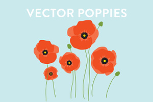 Vector Poppy Flowers