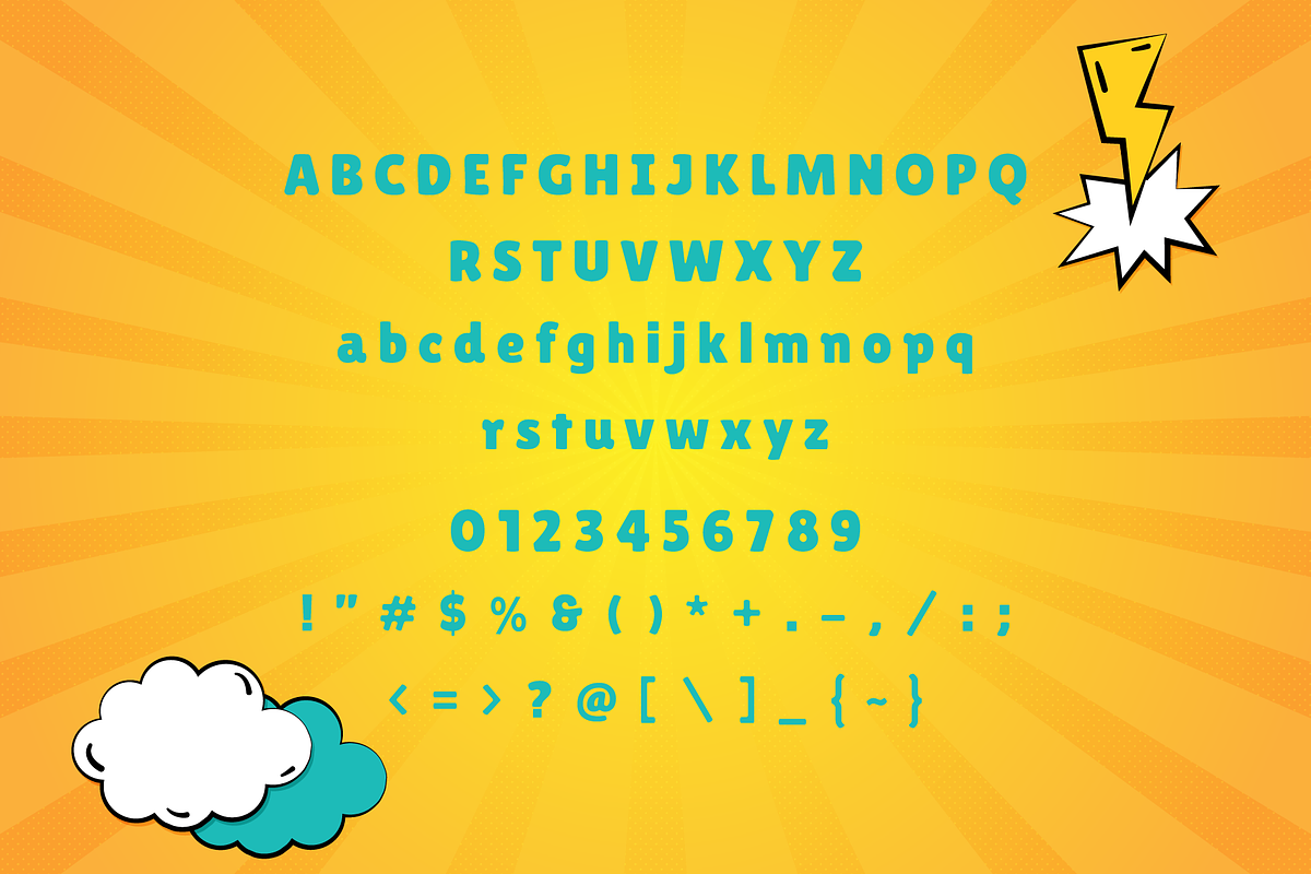 Byungah Comic Display Font, a Sans Serif Font by Glowin_studio (Photo 4 of 4)