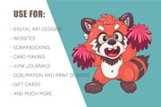 Set of Red Pandas 01. Animal Art., an Animal Illustration by KENO Mascots (Thumbnail 4 of 4)