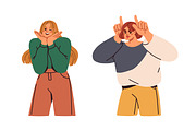 Happy people posing for portrait set, a Person Illustration by Good Studio (Thumbnail 6 of 7)