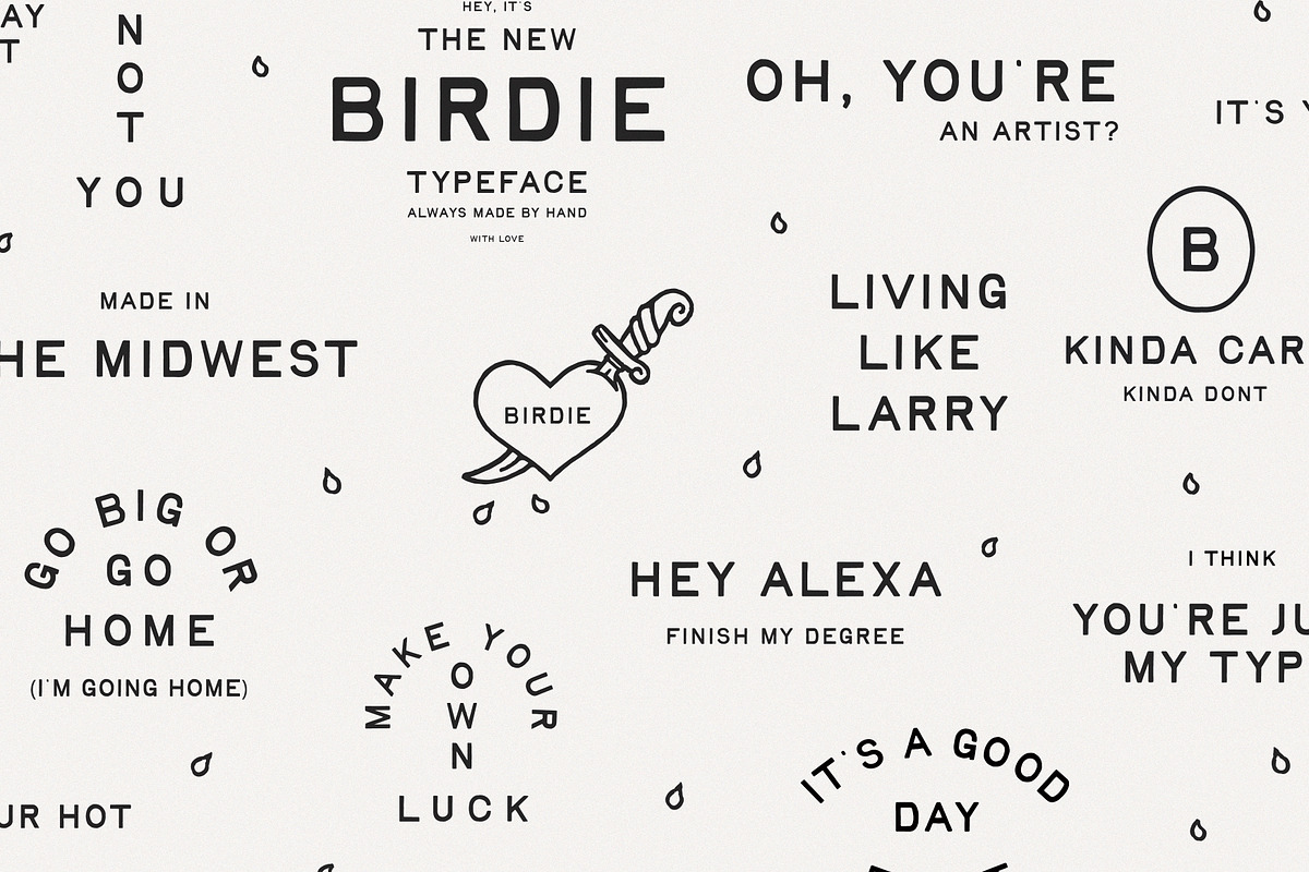 Birdie | Vintage Print Font, a Handwritten Font by Taylor Penton (Photo 4 of 6)