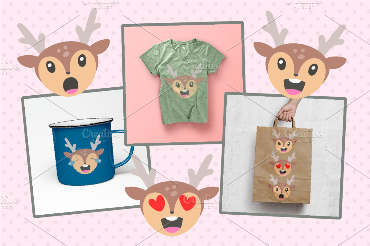 Deer Emojis, an Emoji Icon by NatBurger (Photo 3 of 4)