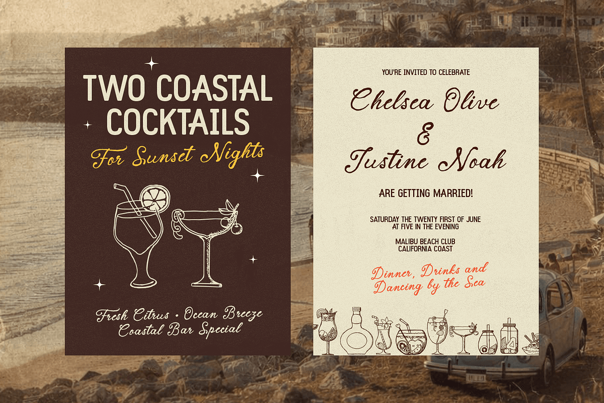 Coastal Memories - Vintage Font Duo, a Handwritten Font by Pixesia Studio (Photo 7 of 12)