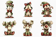 Whimsical Christmas Animals, an Illustration by Craft Nest (Thumbnail 6 of 6)