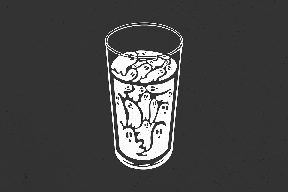 A Glass of Ghosts, a Seasonal Illustration by Mangustudio (Photo 1 of 3)