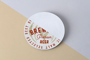 Beer Coaster Mockup, a Cups & Container Mockup by Graphicnugget (Thumbnail 5 of 8)