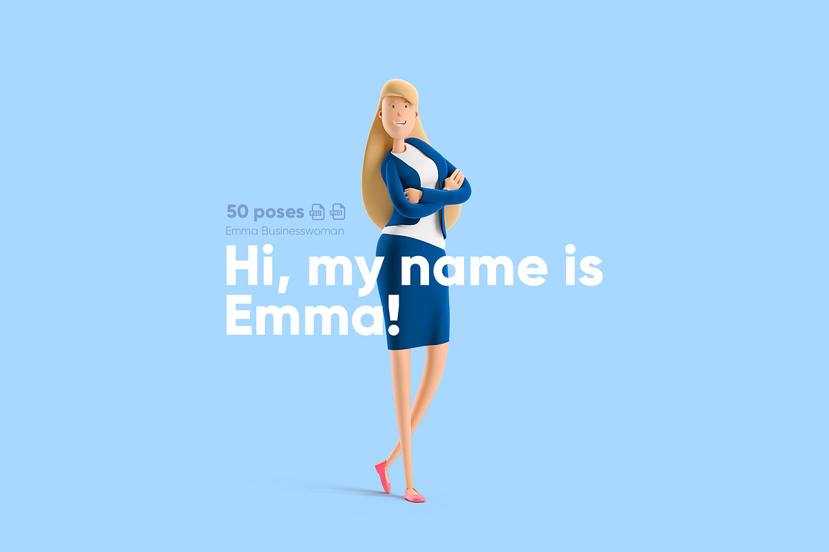 Businesswoman Emma Set, a Characters & Person 3D Model by Best Pixels™ (Photo 2 of 6)