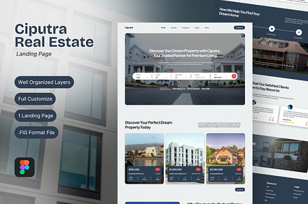 Ciputra - Real Estate Website, a Landing Page Template by FIBRINOSÄ