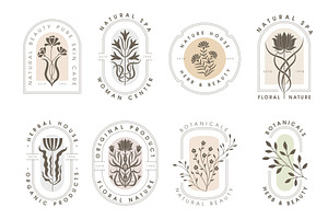 Botanical badges. Floral stylized, an Object Illustration by Onyx