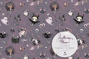 Kawaii Halloween Seamless Patterns, a Pattern Graphic by KaramfilaS (Thumbnail 7 of 32)