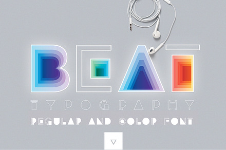 BEAT typography- SVG Color Font, a Symbol Font by Polar Vectors