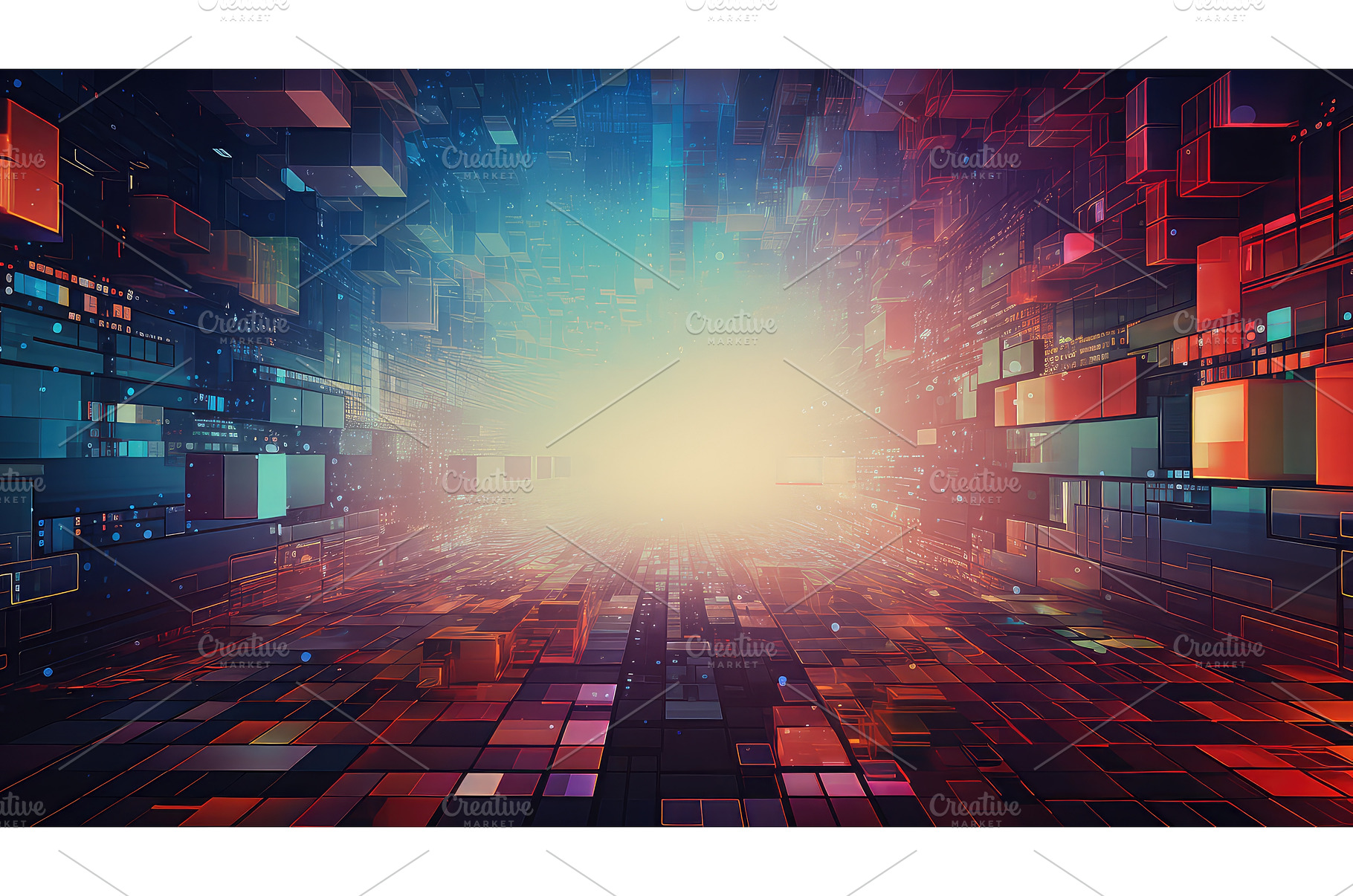 marketing banner tech background ai, an Industrial Photo by pikepicture