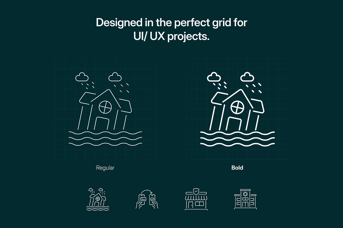Insurance Icon Set, an Outline Icon by Prosymbols (Photo 3 of 8)