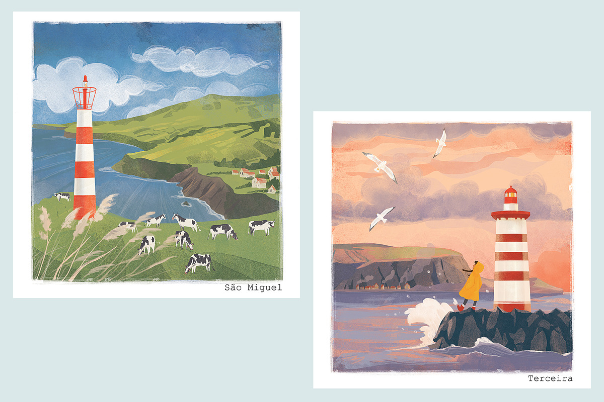 Lighthouses of the Portuguese island, an Object Illustration by Dashnpro (Photo 5 of 6)