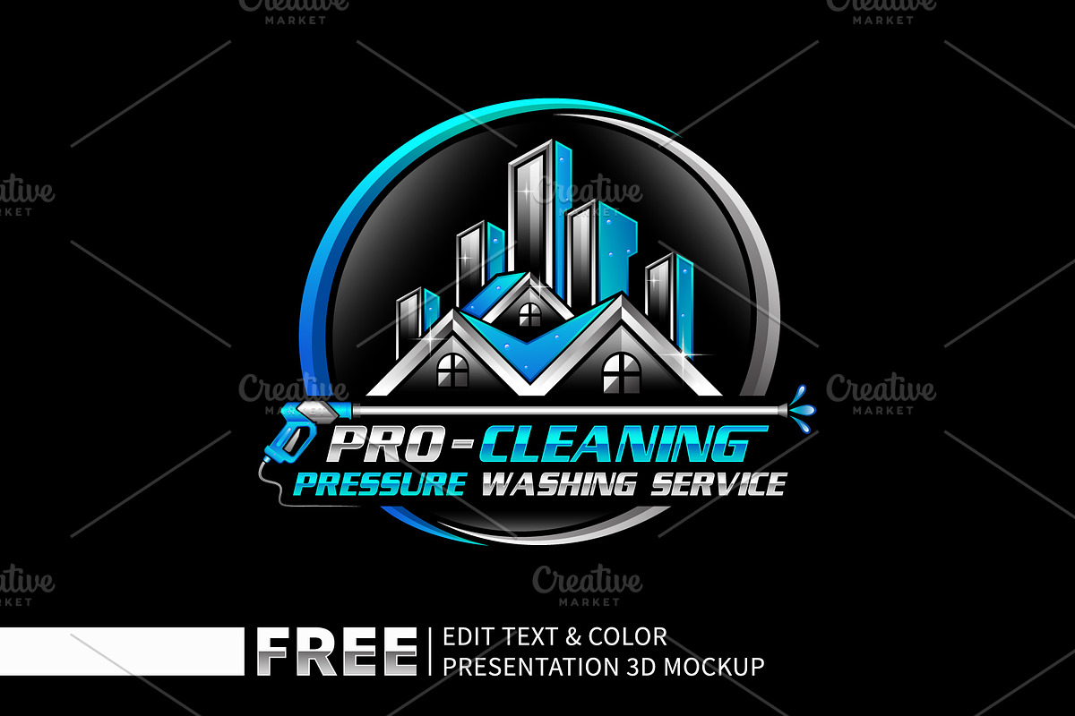 Pressure Washing Logo Template, a Branding & Logo Template by Nahid Hasan Nilim (Photo 1 of 2)