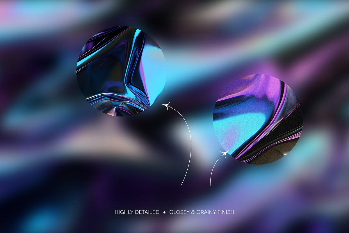Dark holographic wallpaper pack, a Wallpaper Graphic by existacial (Photo 3 of 7)