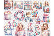 Pastel Christmas PNG | Xmas Clipart, a Person Illustration by GlamArtZhanna (Thumbnail 5 of 5)