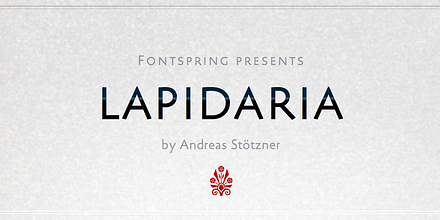 Lapidaria, a Sans Serif Font by Andreas Stötzner