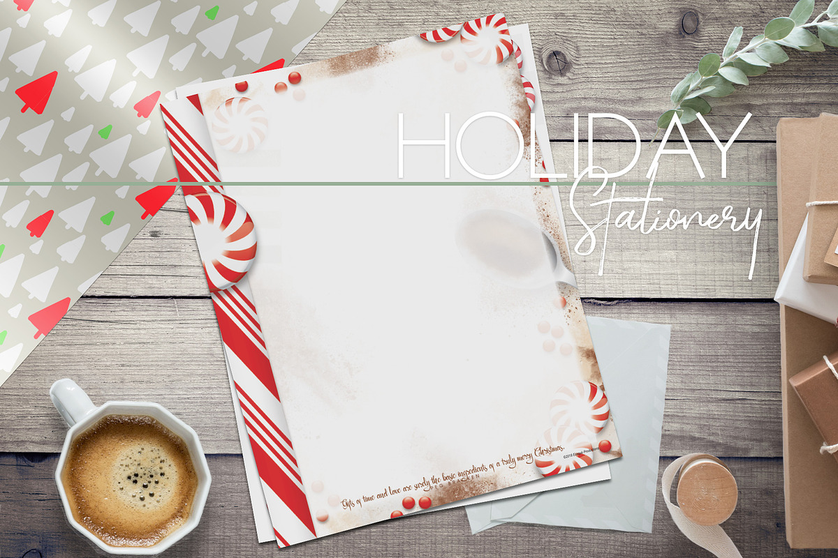 Peppermint Baker Stationery, a Stationery Template by Essqué Productions