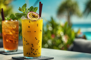 Refreshing Passion Fruit Cocktails B, a Photo by Pixeness Studio