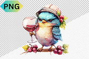 Funny Bird With Wine Glass Clipart, a Graphic by crative8112 (Thumbnail 5 of 13)