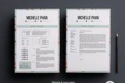 Elegant , floral CV template, a Resume Template by Chic templates (Thumbnail 2 of 4)