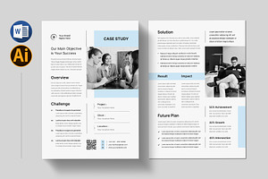 Case Study Flyer | Word, a Flyer Template by Pixelpick
