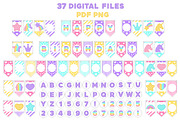 Pop it candy pastel Birthday banners, an Illustration by VectoriyA (Thumbnail 2 of 3)