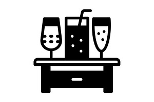Drinks beverage solid icon, a Solid Icon by Creative priyanka