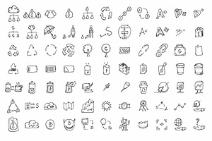 540 Business Hand Drawn Doodle Icons