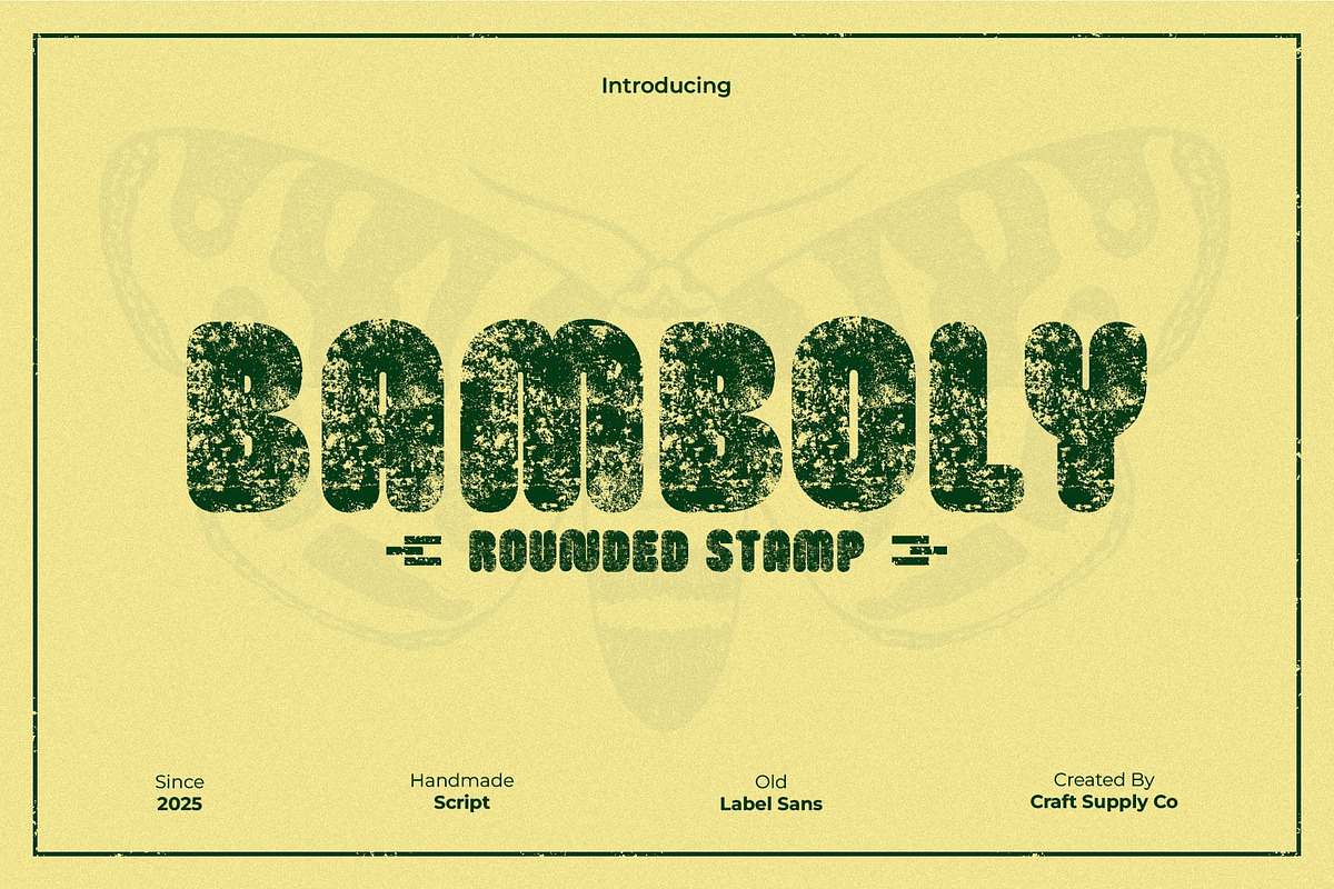 Bamboly Rounded Stamp, a Sans Serif Font by Craft Supply Co. (Photo 1 of 8)
