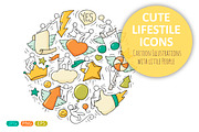 Lifestyle objects with People, a Person Illustration by Sapunkele (Thumbnail 1 of 3)