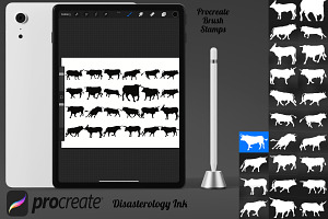 Bull Silhouettes Set 1 Procreate