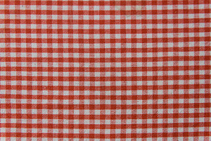 striped white and red picnic towel
