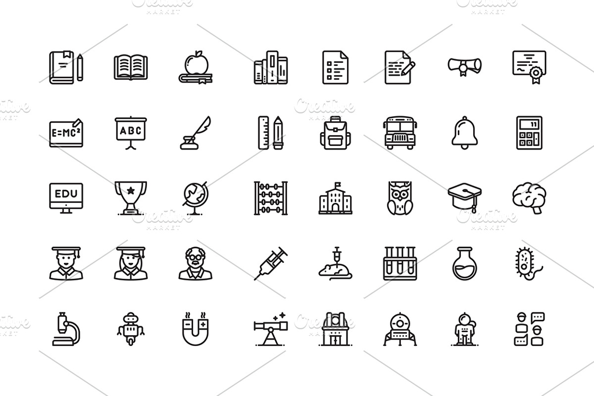 320 + icons outline style, an Icon by Mir store (Photo 4 of 11)