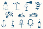 La Dolce Vita Summer Illustrations, an Object Illustration by NatalieArtShop (Thumbnail 15 of 17)