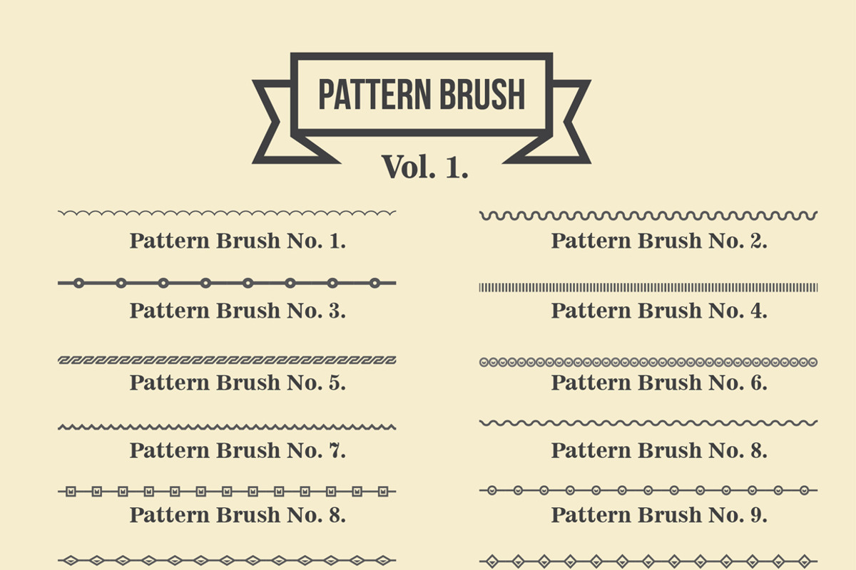 Vintage Borders Pattern Brushes, a Brush Add-On by G7