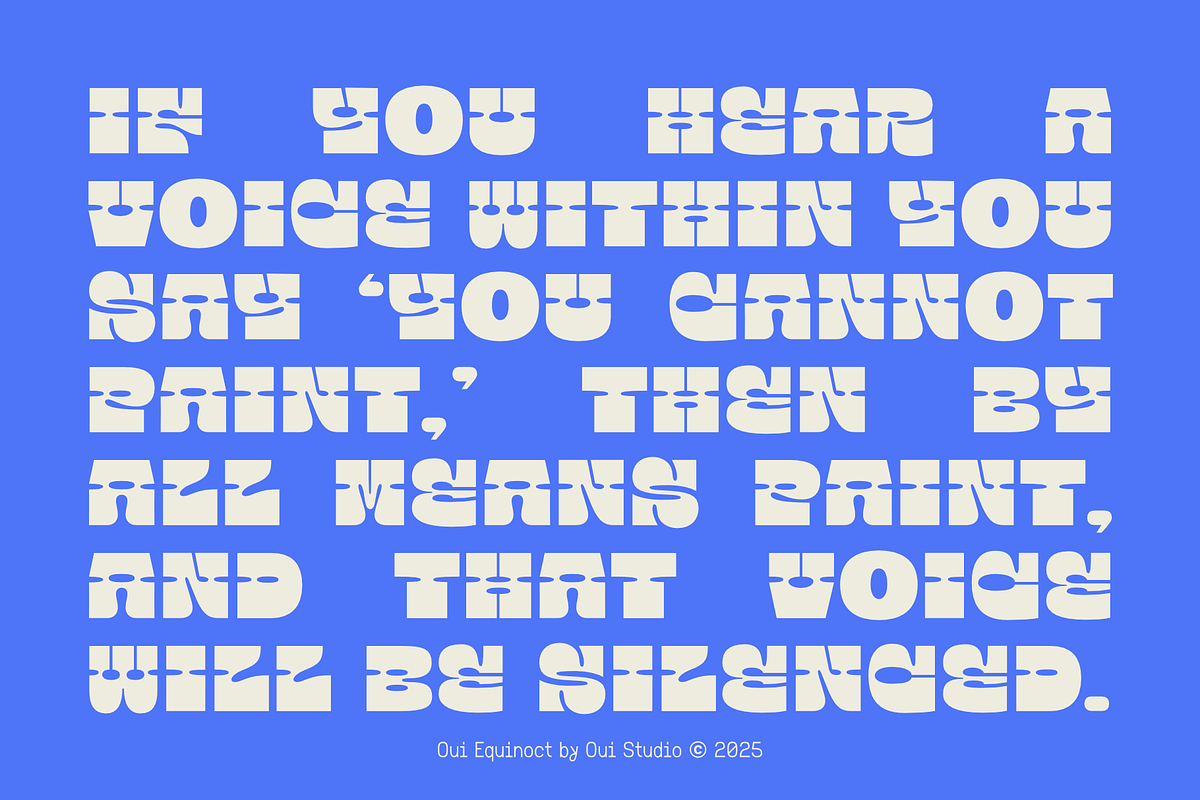Oui Equinoct Decorative Font, a Slab Serif Font by Oui Studio (Photo 3 of 10)