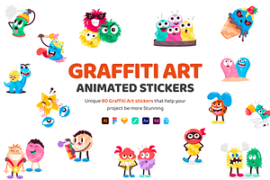 Animated Graffiti Art Stickers