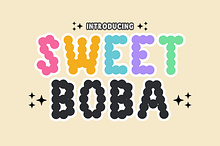 Sweet Boba - Decorative Font
