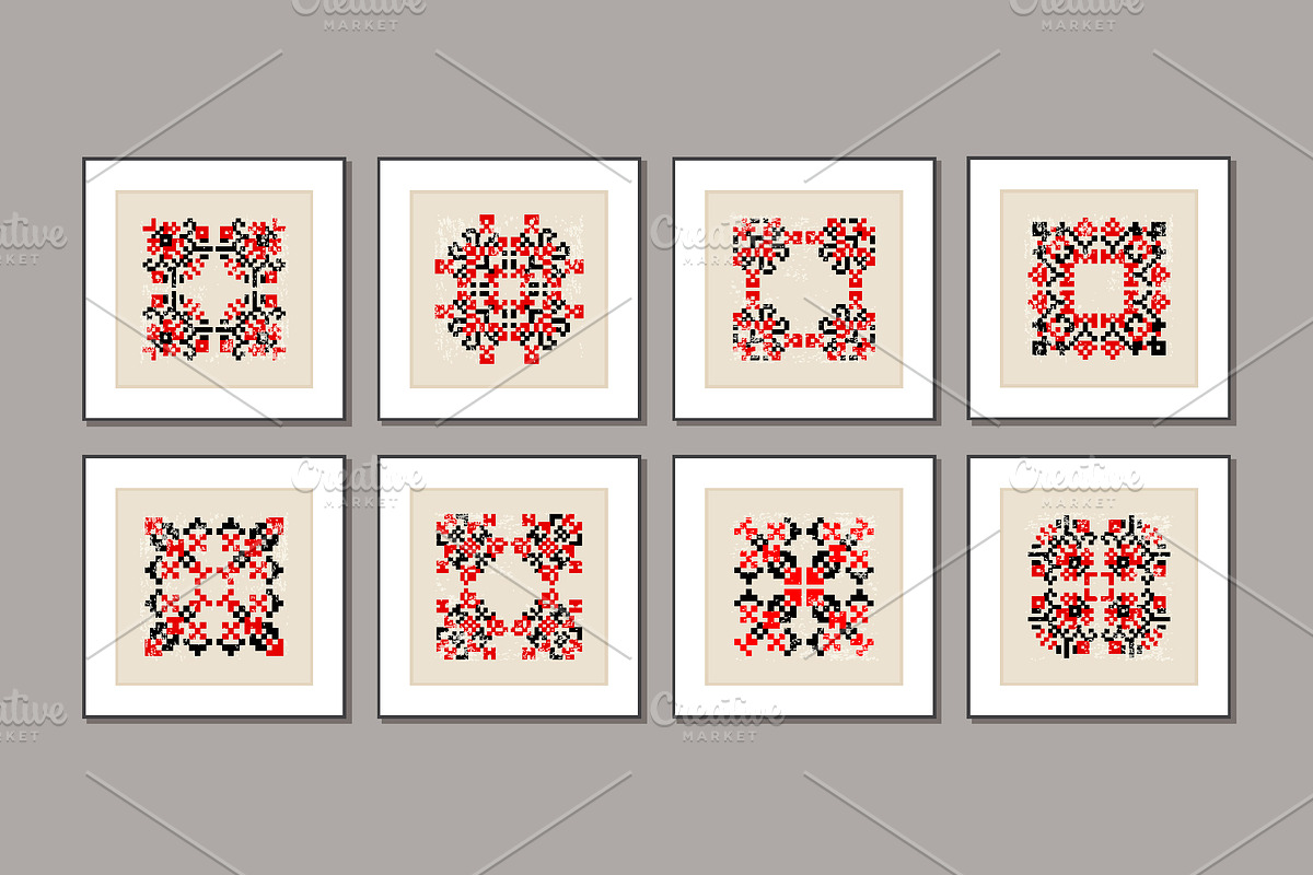 Folk Embroidery Printable Wall Art, a Background Graphic by C Design Studio (Photo 8 of 13)
