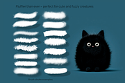 Procreate Fur Brushes, a Brushes & More by HopeArtIllustration (Thumbnail 3 of 4)