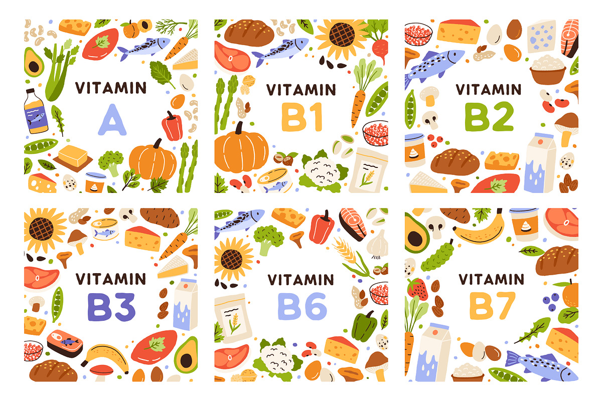 Food products, vitamin groups set, a Food Illustration by Good Studio (Photo 2 of 19)