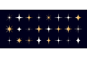 Stars set, sparkle icons collection, an Object Illustration by Foxys Graphic